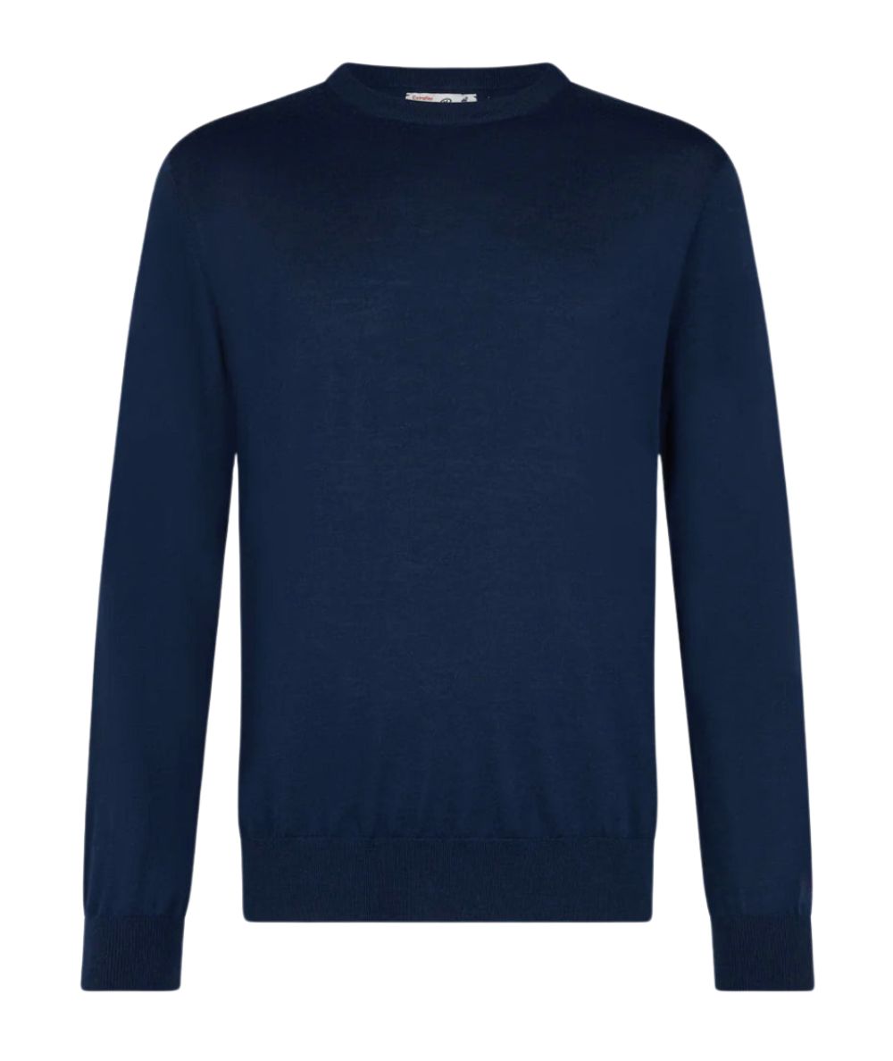 MC2 SAINT BARTH MAGLIONE GIROCOLLO IN LANA REGENT-LIGHT BLU NAVY