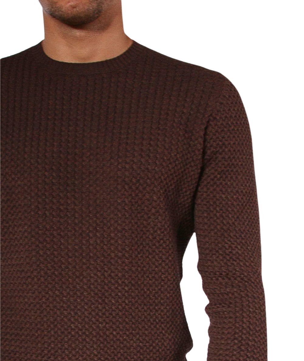 MONDRIAN VENEZIA MAGLIA OPERATA 57135 MARRONE MELANGE