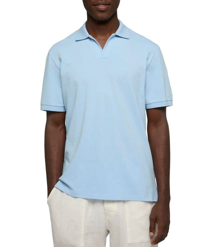 Mc2 Saint Barth Polo Tinta Unita Charles Azzurro