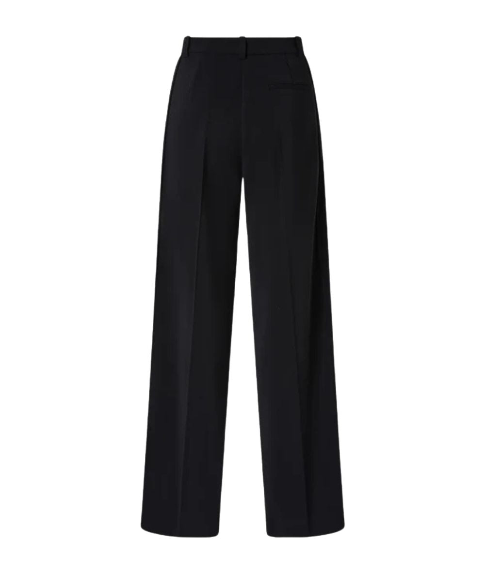 Pinko Pantalone Palazzo in Crepe Stretch RUFA Nero
