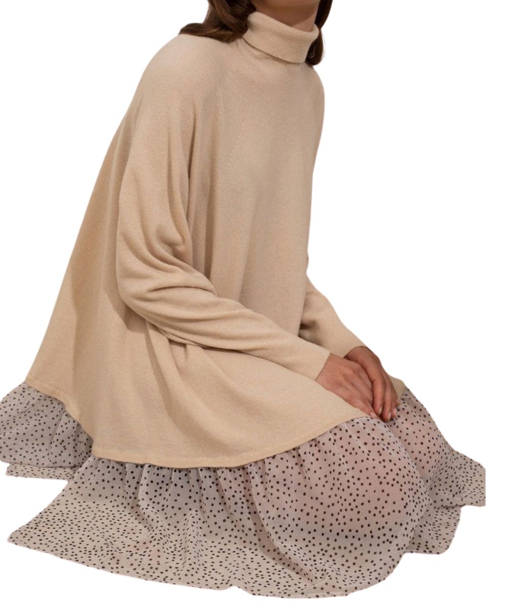 SEMICOUTURE ABITO SERENITY IN MAGLIA CON BALZA POIS S0WB34