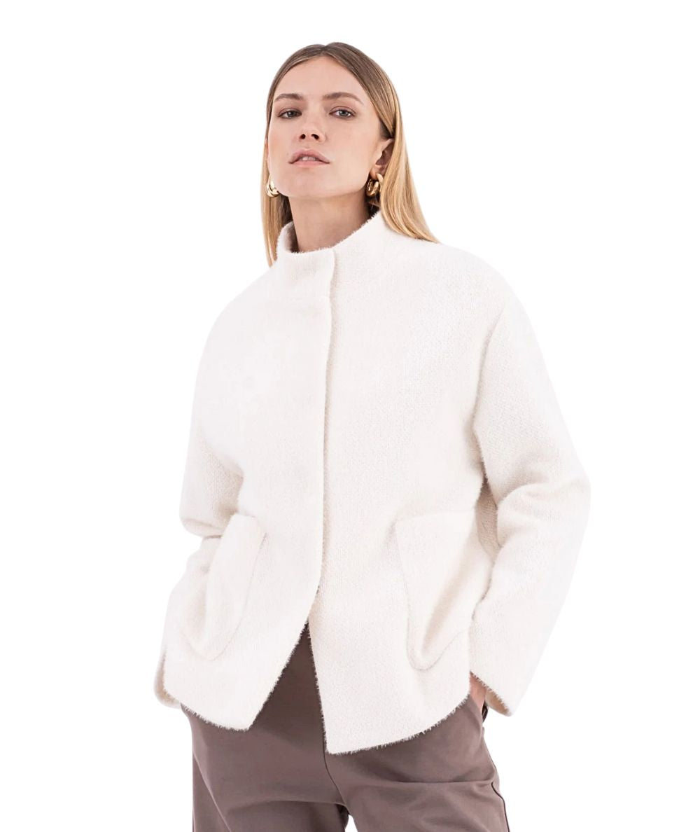 Vicario Cinque Caban Monopetto CUCILIA414 Bianco Latte