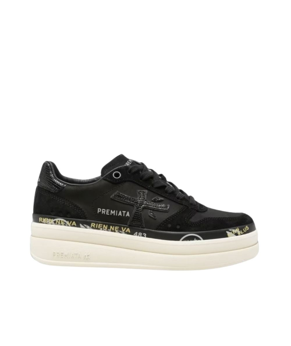 Premiata Sneakers in pelle Micol Nero