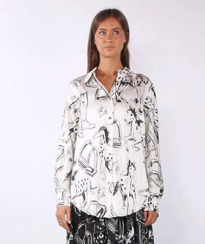 SHIRTAPORTER CAMICIA STAMPA CAVALLI SH2209