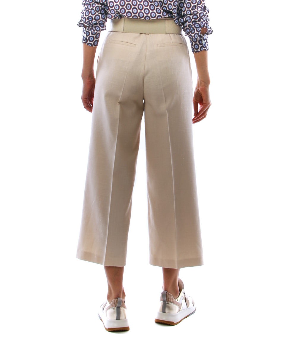 PINKO PANTALONI A PALAZZO SIMPATICO BEIGE C51