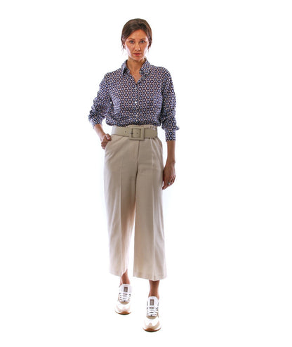 PINKO PANTALONI A PALAZZO SIMPATICO BEIGE C51