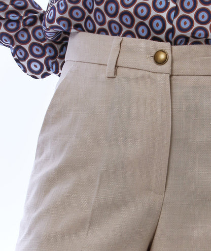 PINKO PANTALONI A PALAZZO SIMPATICO BEIGE C51