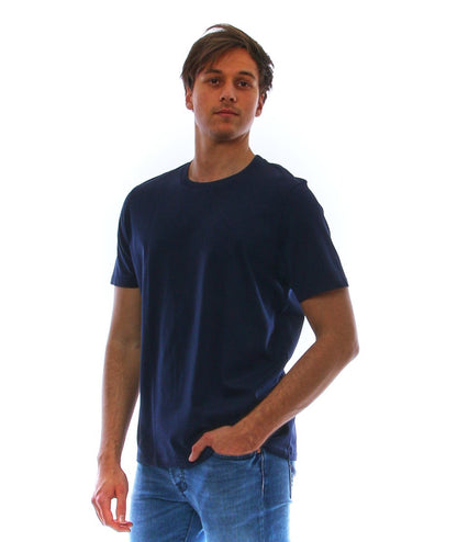 ALTEA T-SHIRT BLU IN COTONE 215255