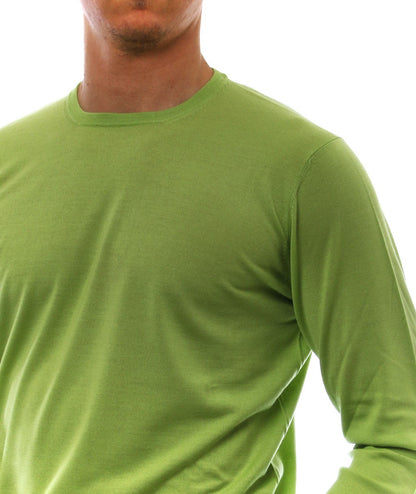 FILIPPO DE LAURENTIIS PULLOVER GIROCOLLO IN LANA MISTO SETA E CASHMERE GC11ML LSC18R VERDE PASTELLO