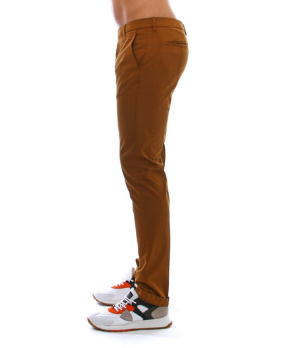 BERWICH PANTALONE CHINO IN TWILL DI COTONE COLOR BRONZO TS0424X