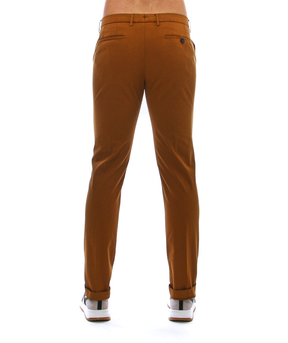 BERWICH PANTALONE CHINO IN TWILL DI COTONE COLOR BRONZO TS0424X