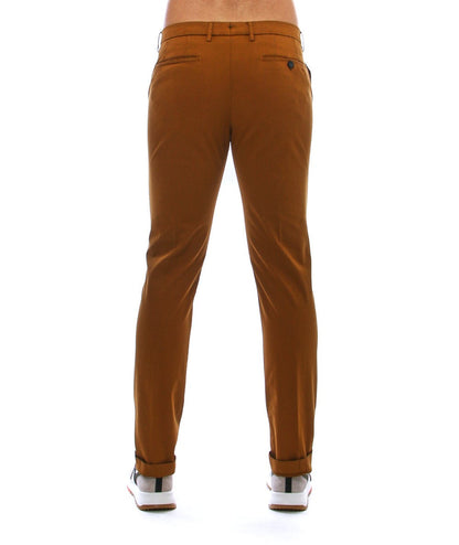 BERWICH PANTALONE CHINO IN TWILL DI COTONE COLOR BRONZO TS0424X