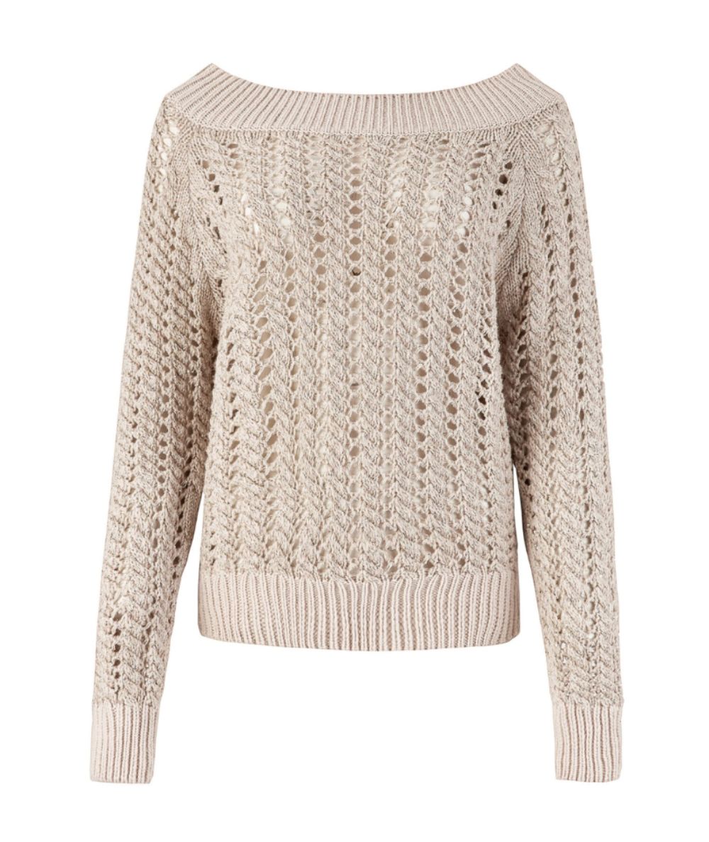 D.Exterior Maglia con Cristalli 61182 Beige