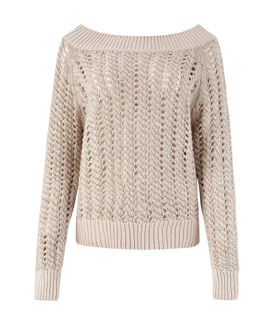 D.Exterior Maglia con Cristalli 61182 Beige