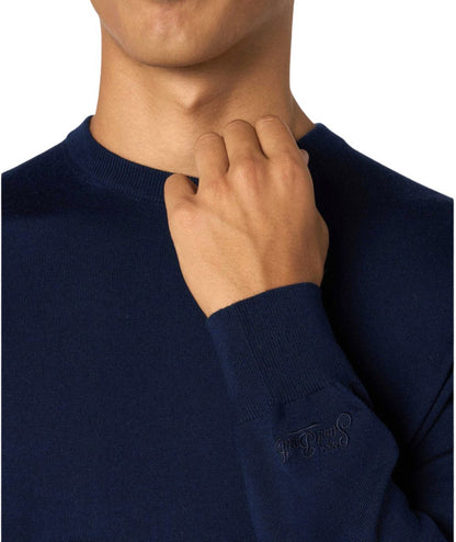 MC2 SAINT BARTH MAGLIONE GIROCOLLO IN LANA REGENT-LIGHT BLU NAVY