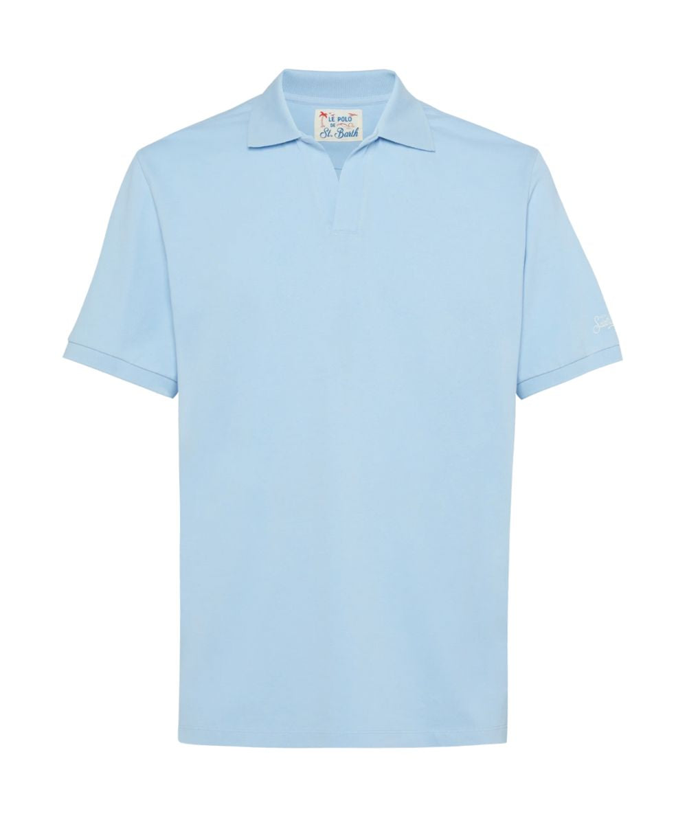 Mc2 Saint Barth Polo Plain Charles Light Blue