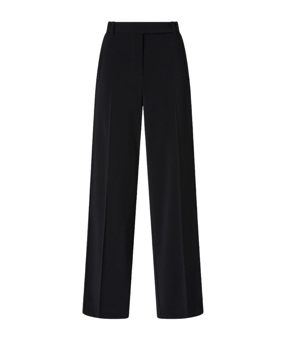 Pinko Pantalone Palazzo in Crepe Stretch RUFA Nero