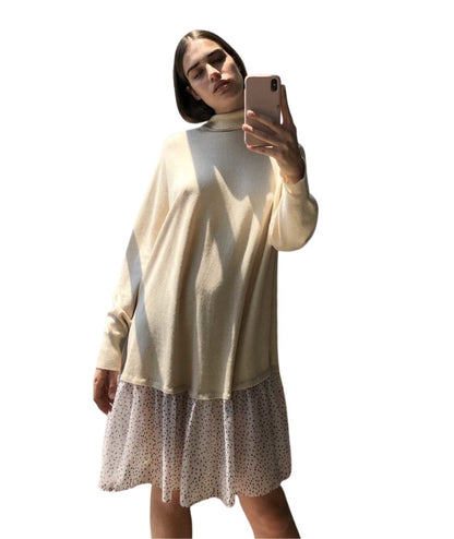 SEMICOUTURE ABITO SERENITY IN MAGLIA CON BALZA POIS S0WB34