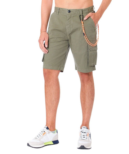 SUN68 BERMUDA CHINO IN COTONE STRETCH B33104 VERDE MILITARE