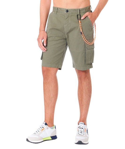 SUN68 BERMUDA CHINO IN COTONE STRETCH B33104 VERDE MILITARE