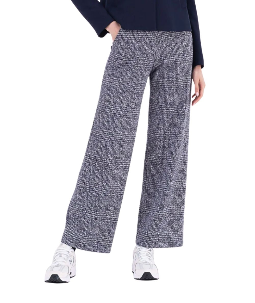 Vicario Cinque Pantalone a Gamba Larga Pied du Poule PADOVATL3530 Blu