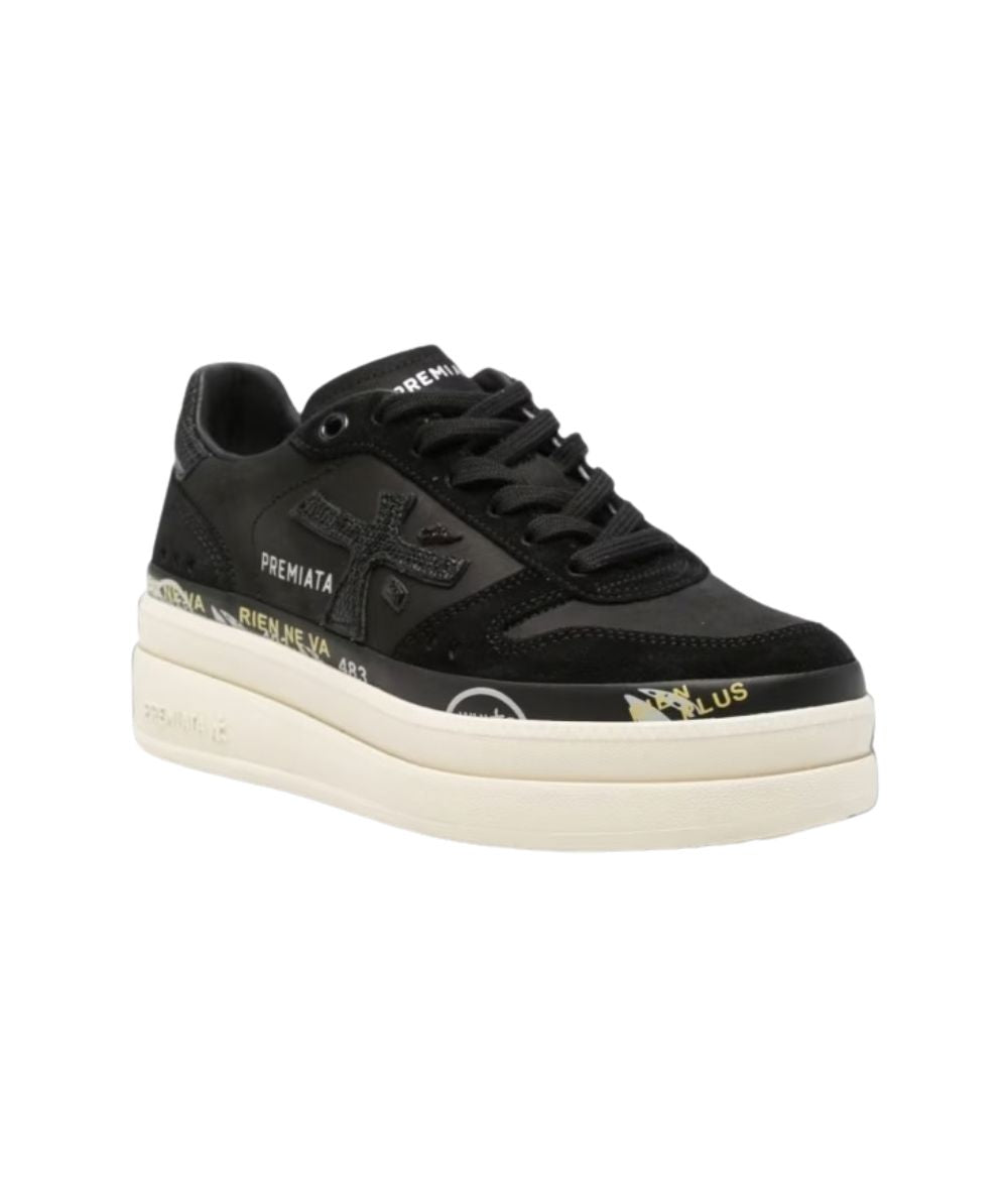 Premiata Sneakers in pelle Micol Nero