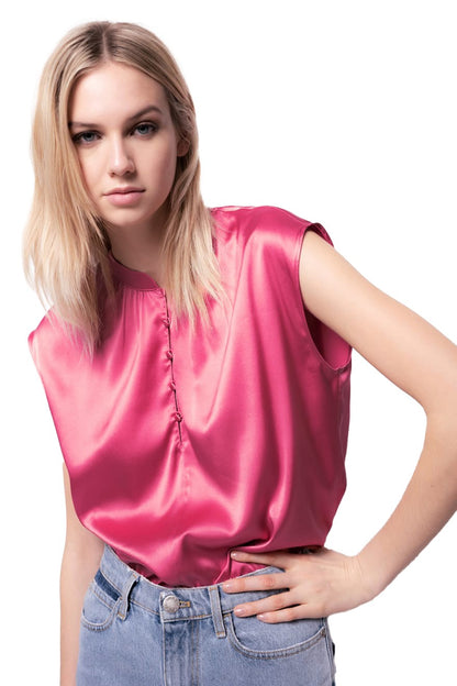 PINKO BLUSA IN SATIN BRUGHERIO ROSA