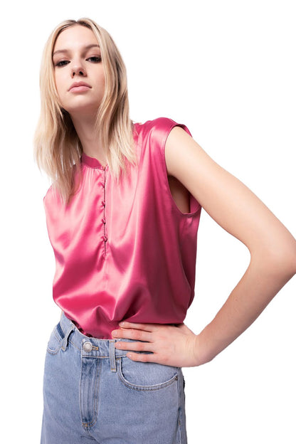 PINKO BLUSA IN SATIN BRUGHERIO ROSA