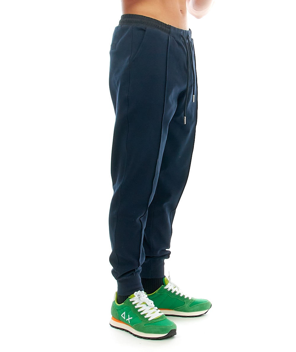 SUN68 PANTALONI IN FELPA FORMAL F32140 NAVY BLUE