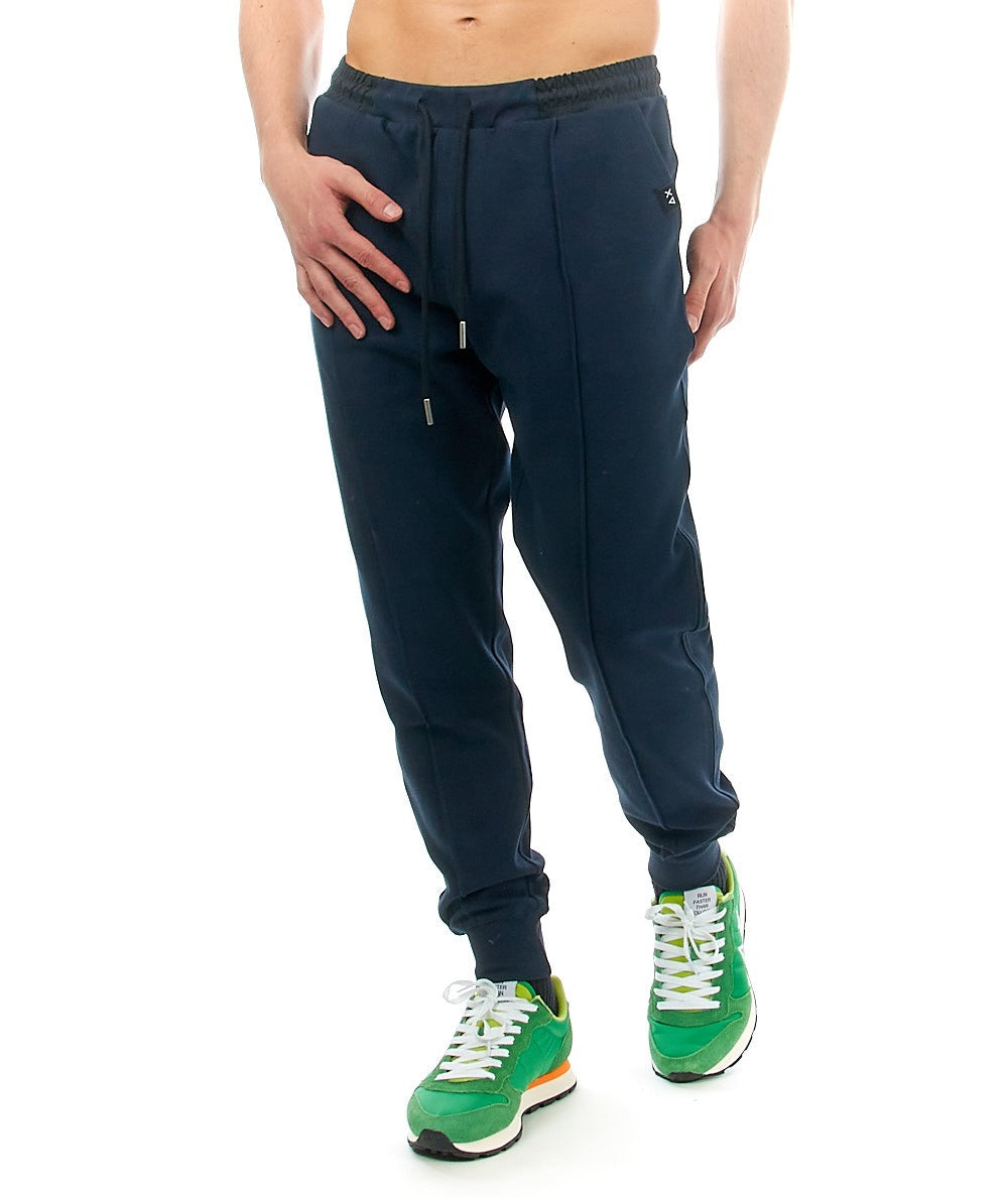 SUN68 PANTALONI IN FELPA FORMAL F32140 NAVY BLUE