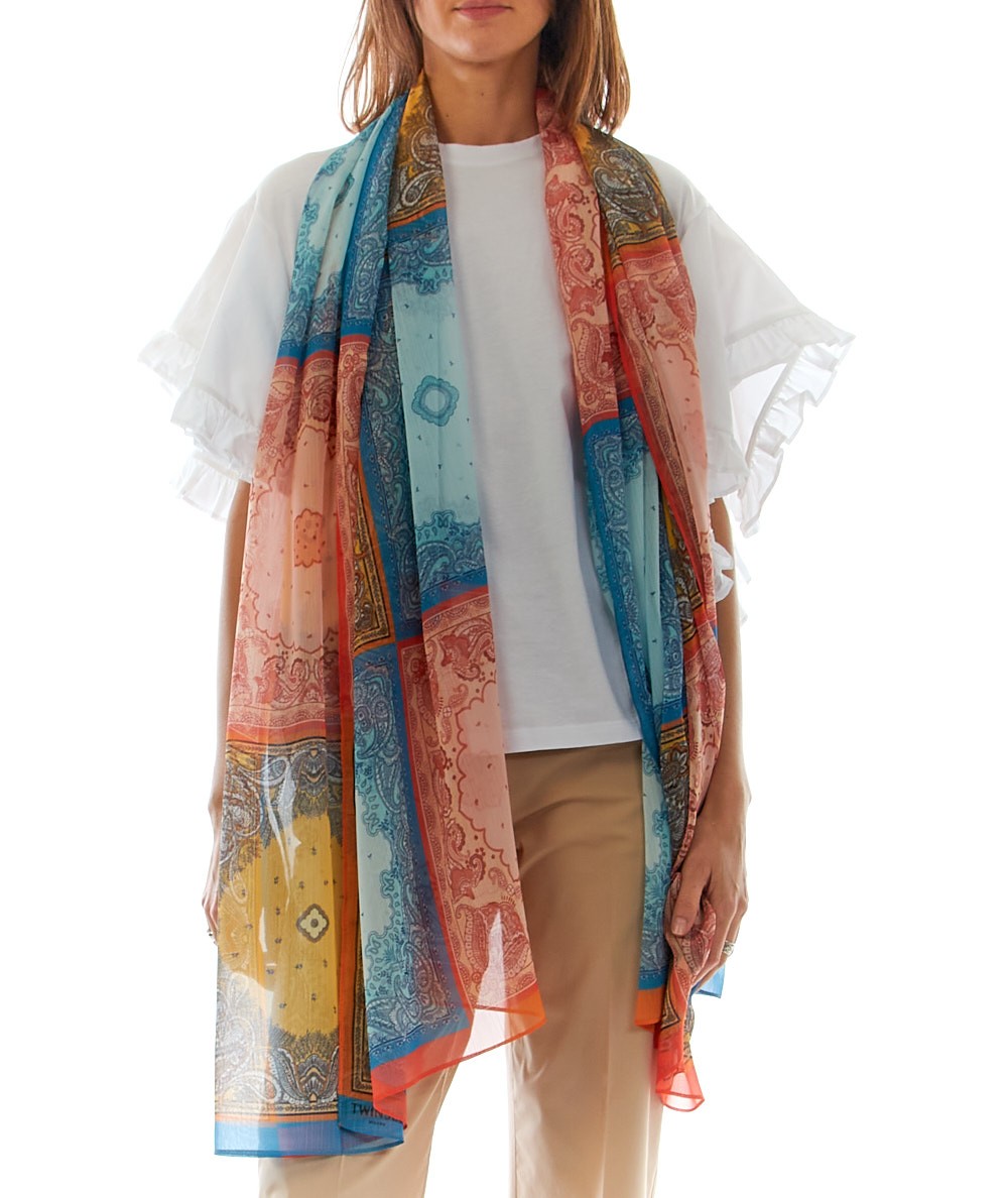 TWINSET BANDANA PRINT STOLE 221TA4074 MULTICOLOR