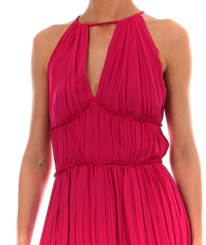 TWINSET ABITO MIDI CON PLISSÈ IRREGOLARI 221TT2475 FUCHSIA