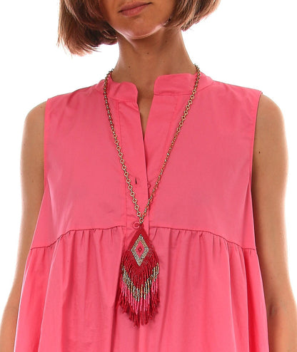 TWINSET COLLANA CON PENDENTE DI PERLINE 221TO5067 ROSA ORO