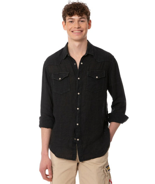 MC2 SAINT BARTH CAMICIA GREG VINTAGE NERO