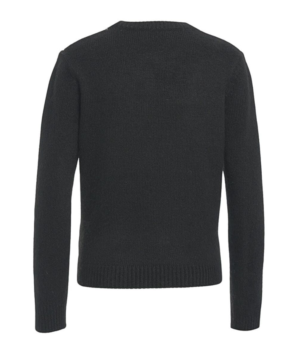 Kaos Jeans Diamond Sweater with Brooch RIJFP001 Black