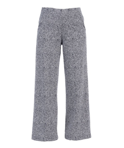 VICARIO CINQUE Weite Hose mit Hahnentrittmuster PADOVATL3530 Grau