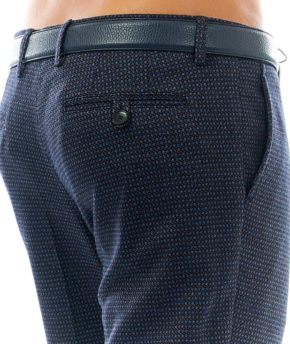 ETRO PANTALONI IN JERSEY CON MOTIVO GEOMETRICO 1W716 0087 0200 BLU