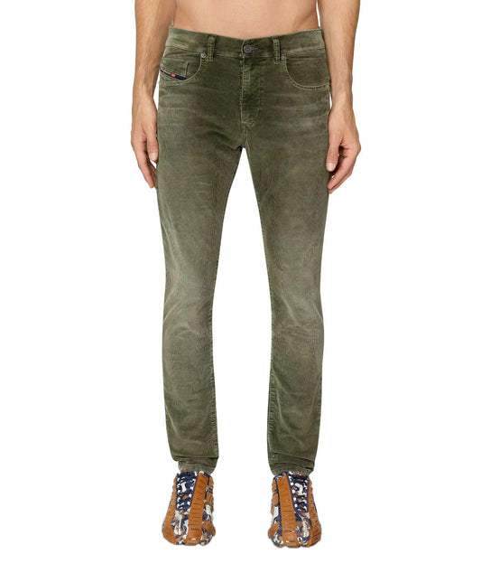 DIESEL PANTALONE IN VELLUTO 2019 D-STRUKT 51F VERDE