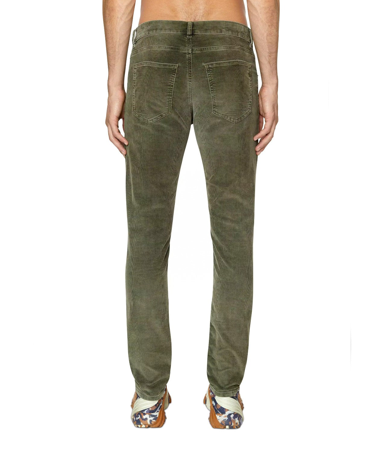 DIESEL PANTALONE IN VELLUTO 2019 D-STRUKT 51F VERDE