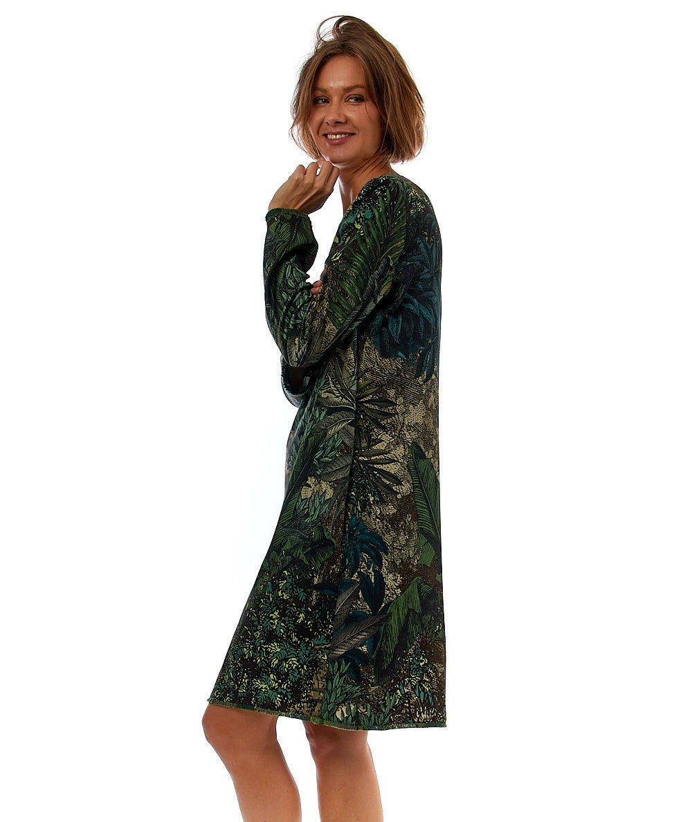 SHIRTAPORTER ABITO FANTASIA FORESTA DR2817 VERDE