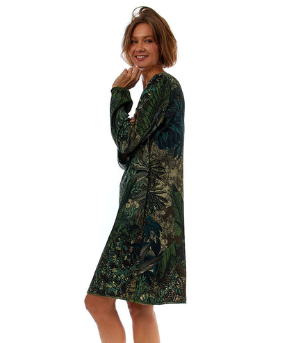 SHIRTAPORTER ABITO FANTASIA FORESTA DR2817 VERDE