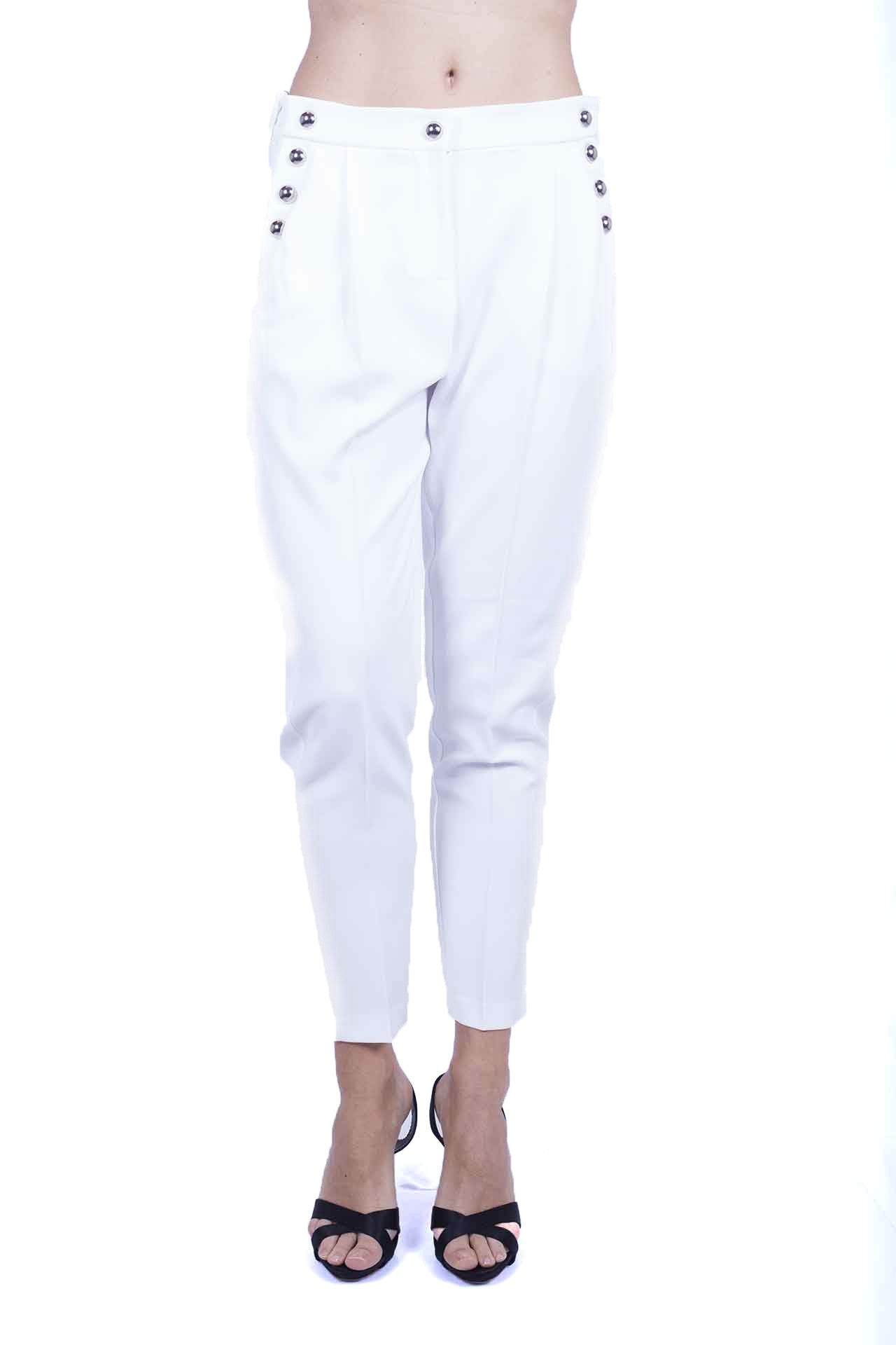 Pinko Pantaloni in canvas fluido Bianco