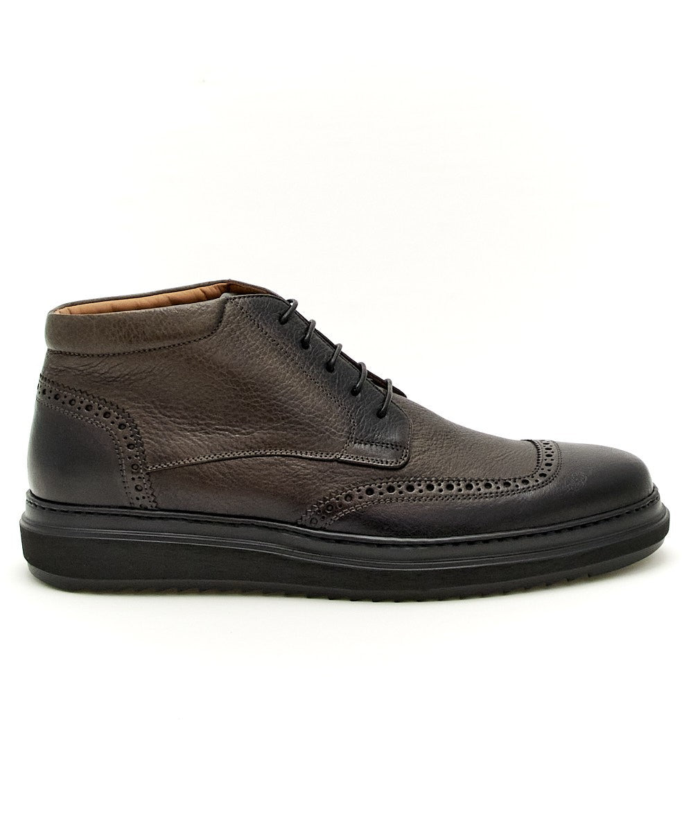 ROSSI STIVALETTO STRINGATO SEMI BROGUE 419P MARRONE