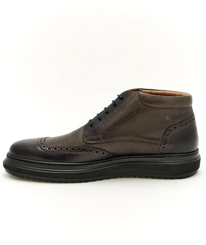 ROSSI STIVALETTO STRINGATO SEMI BROGUE 419P MARRONE