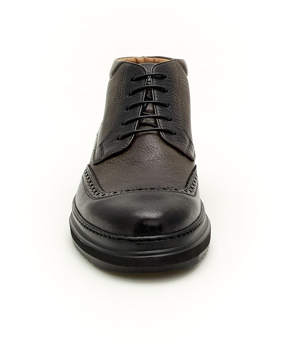 ROSSI STIVALETTO STRINGATO SEMI BROGUE 419P MARRONE