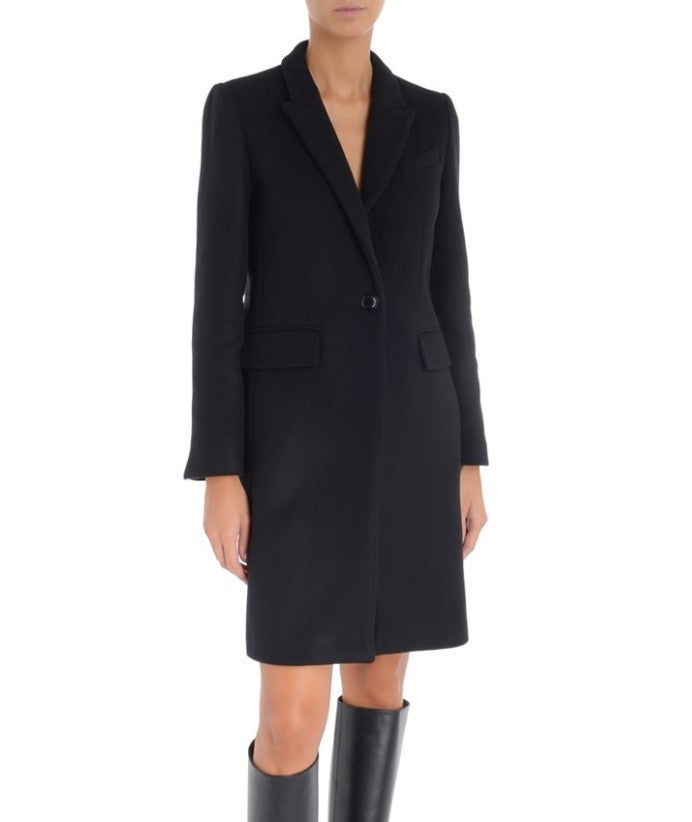 TWINSET CAPPOTTO IN PANNO MISTO LANA 222TP2060 NERO