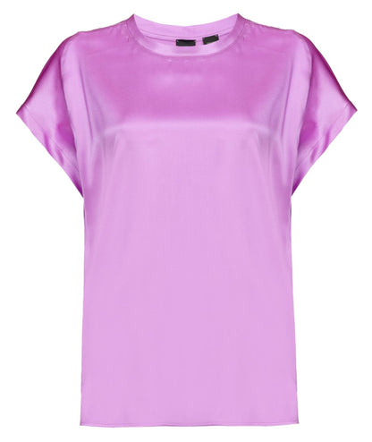 PINKO TOP IN SATIN STRETCH FARIDA ROSA