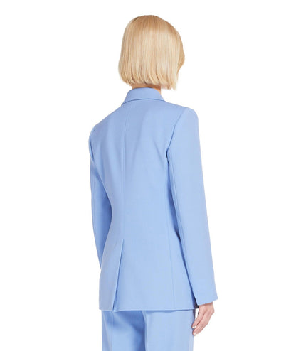 MAX MARA STUDIO BLAZER IN LANA ROSETTA CELESTE