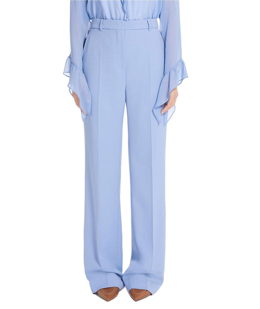 MAX MARA STUDIO PANTALONE IN CREPE AGAMI CELESTE