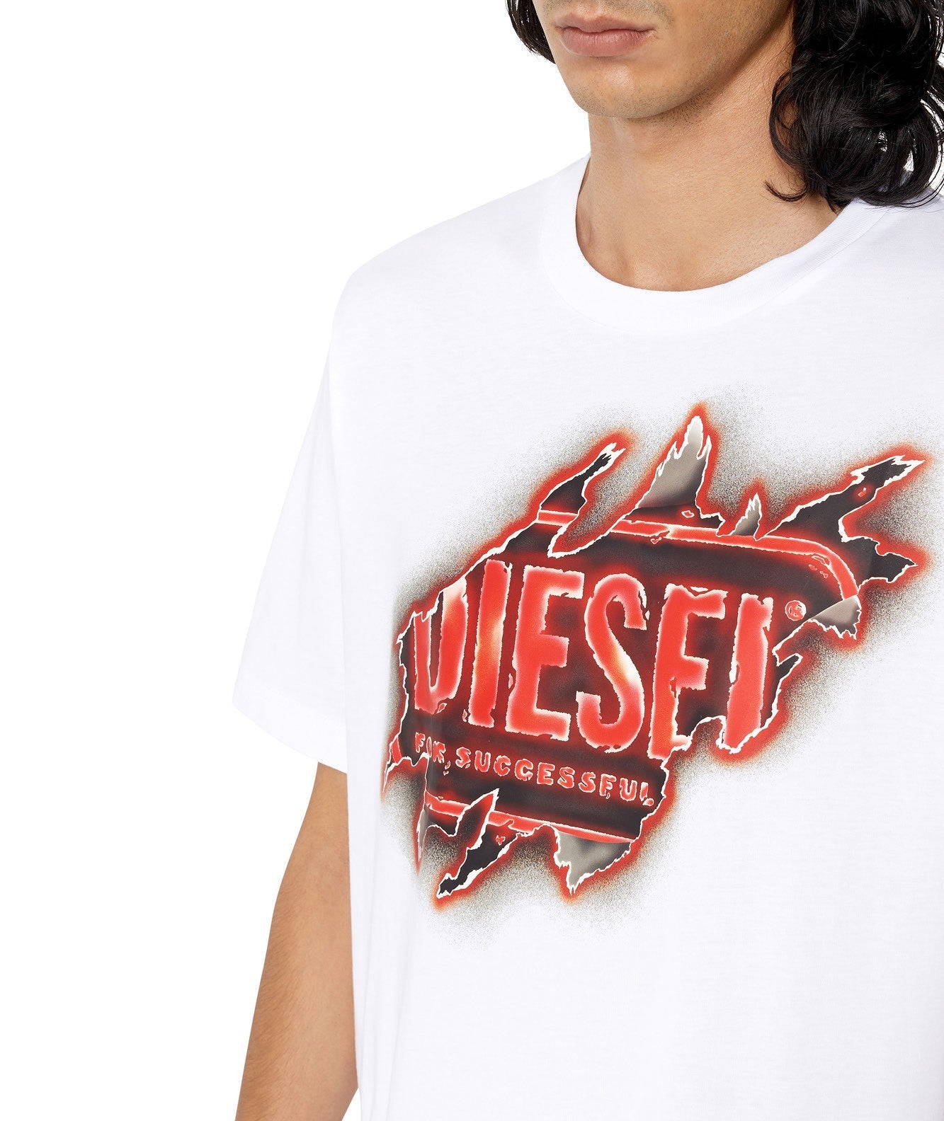 DIESEL T-SHIRT T-JUST-E43 BIANCO